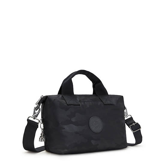 Kipling Kala Handbag Mini Bag Black Camo Embossed | CA 1321EB